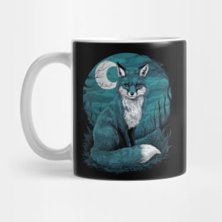 Gloomy Fox Japanese Art Print Mug